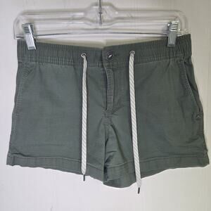Vuori Ripstop Shorts Olive Army Green Elastic Waist Size XS